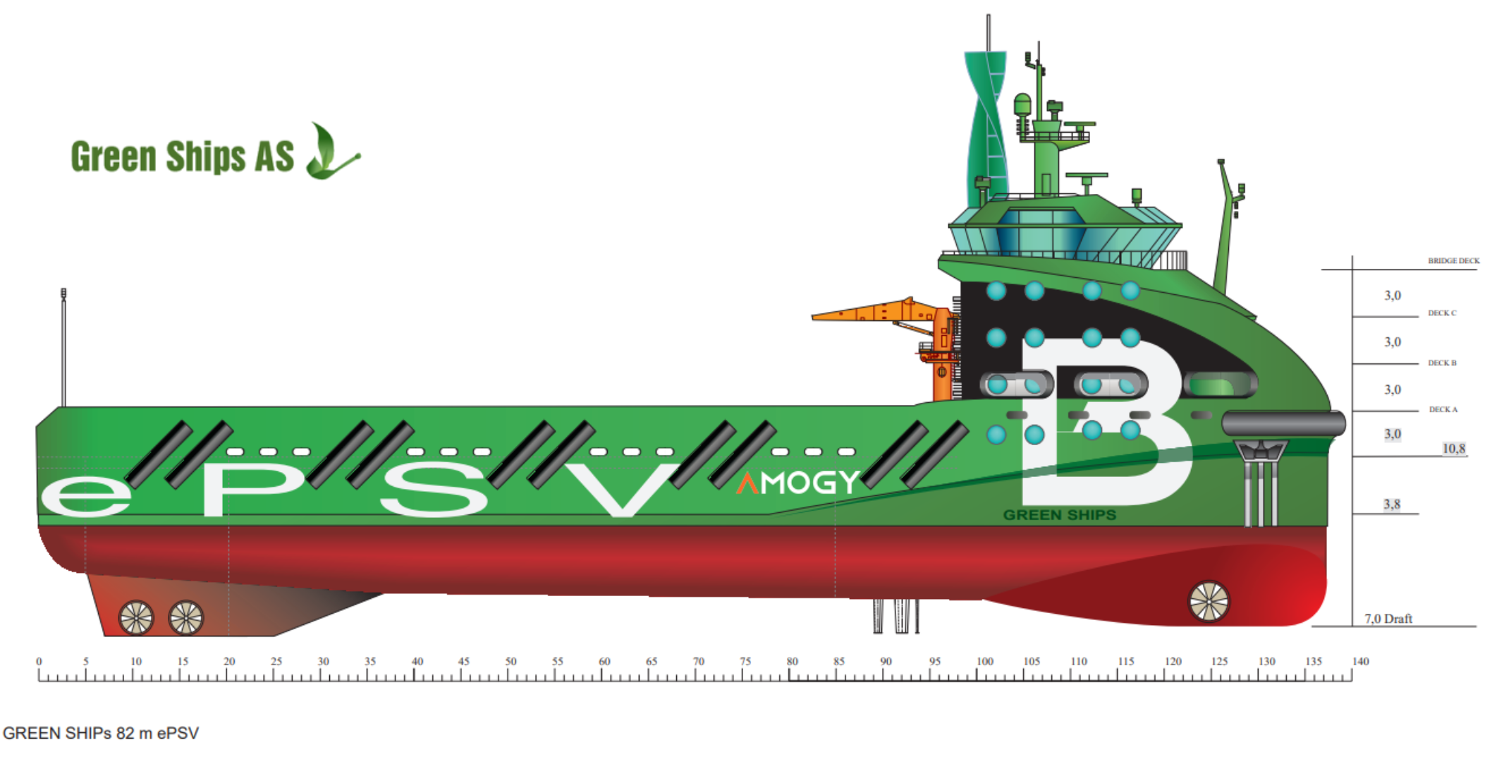 green ships as