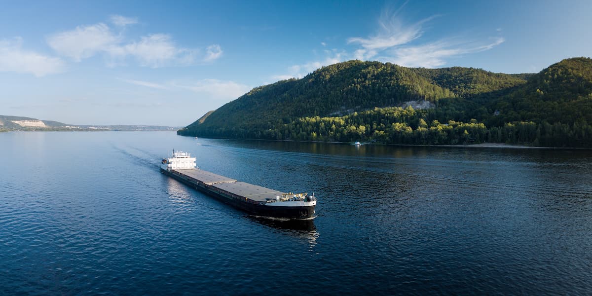 A vessel on a river