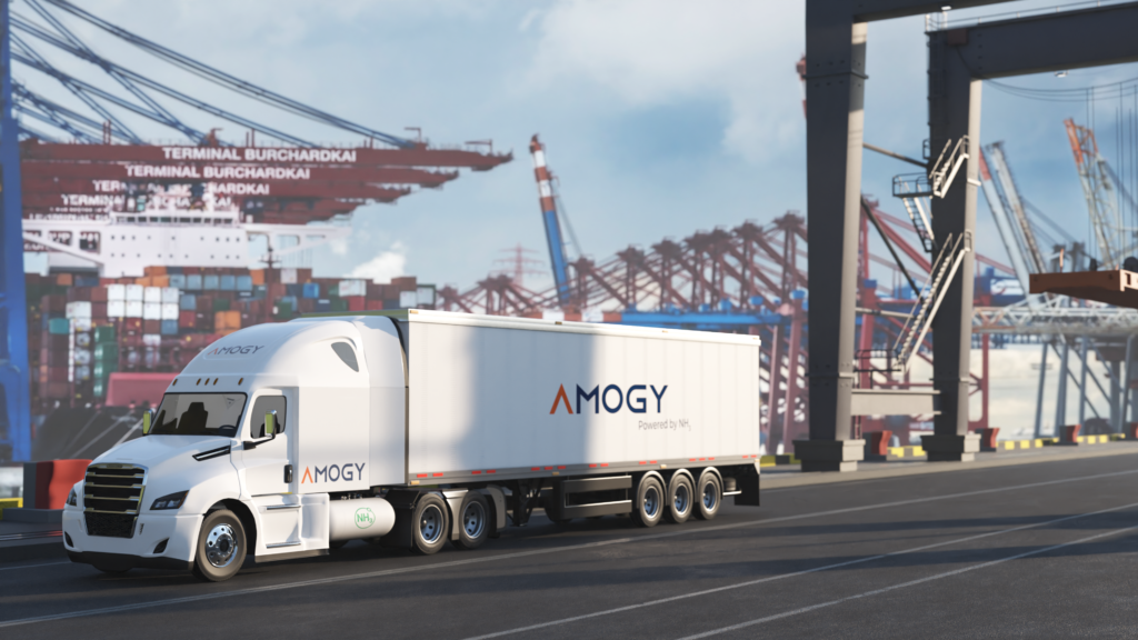 Amogy truck in harbor